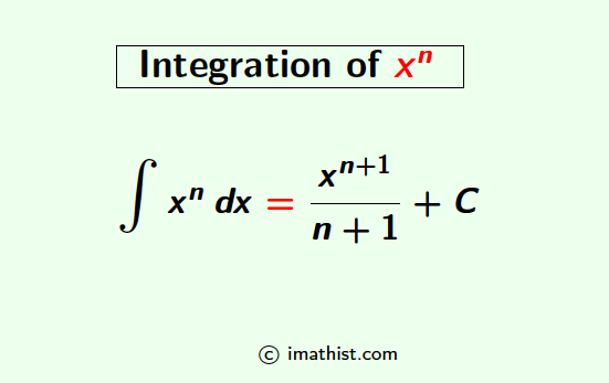 Integration of x^n